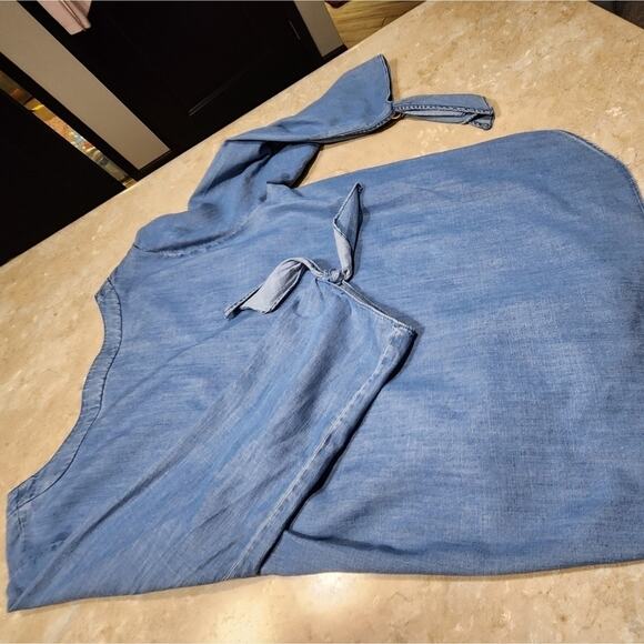 𝅺Michael, Michael Kors, Blue Denim Blouse - Sx - Picture 9 of 9